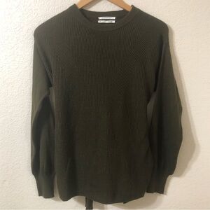 Anthropologie Wrap Front Sweater in Dark Sage Green - Size XS